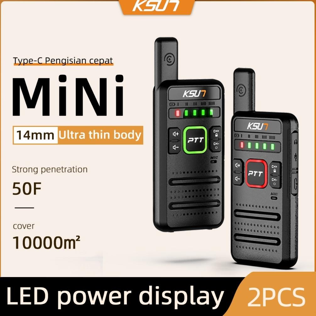 Marin Ksun M10 2Pc Portable Radio Walkie Talkie Two Way Radio Station Small Thin Uhf Professional Tr