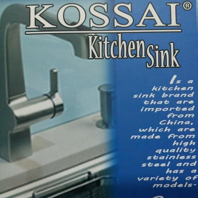 Kitchen Sink Kossai K12050B, bak cuci piring 2 lubang dalam stainless