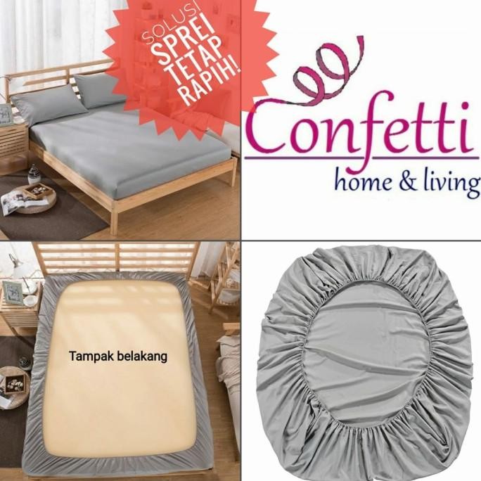 TERBARU - sprei kaos confetti (sprei saja)