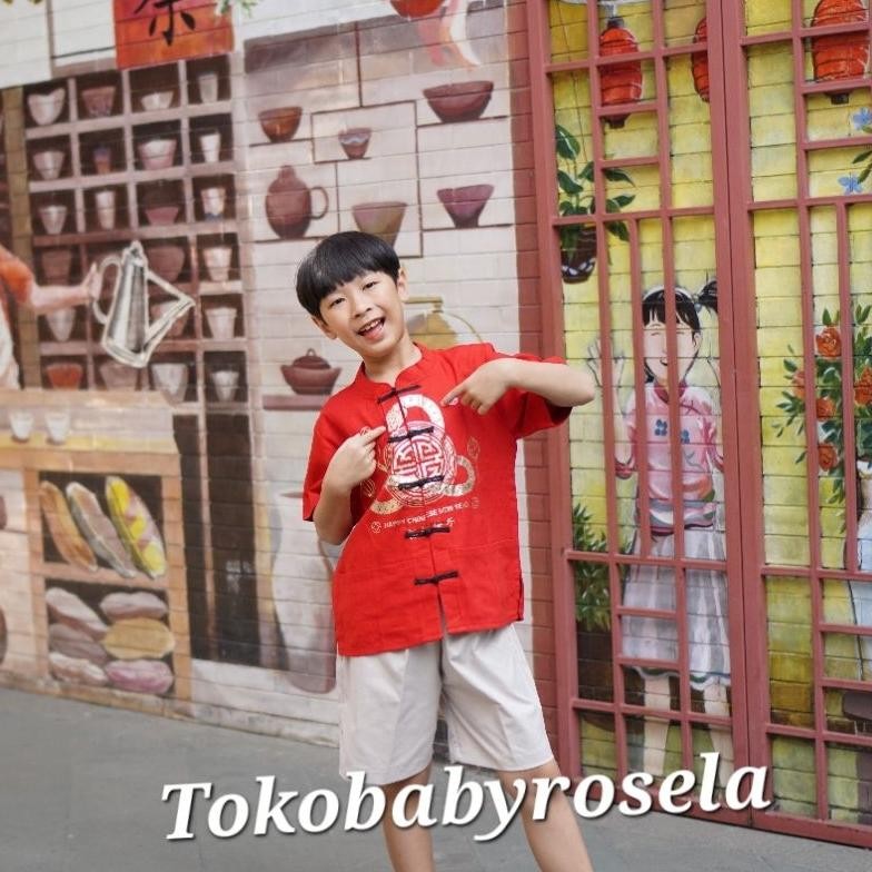 Baju Imlek Cheongsam Anak Laki Laki