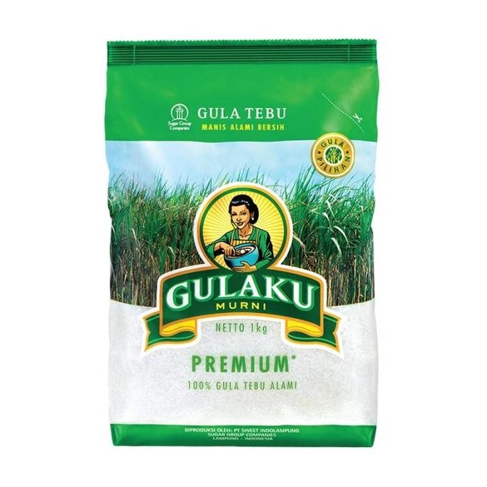 

New Gulaku Premium / Gula Pasir Tebu Putih Murni Kemasan Hijau 1 Kg Stok Terbatas