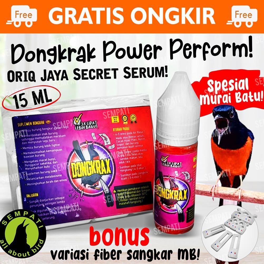 SEMPATI Dongkrax Dongkrak Oriq Jaya 15 ml Vitamin Burung Cucak Hijau Pleci Konin Sogon Suplemen Peng