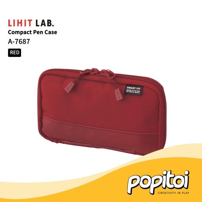 

Lihit Lab A-7687 Compact Pen Case Tempat Kotak Pensil Sekolah Pouch