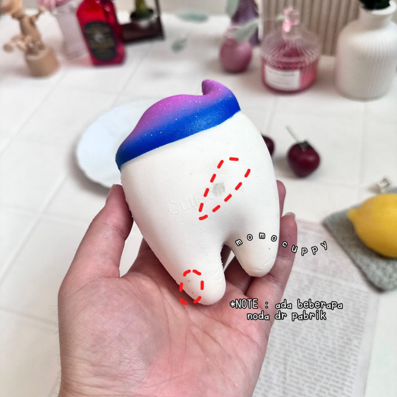 READY STO galaxy tooth squishy by Cutie creative (squishy Gigi galaxy)