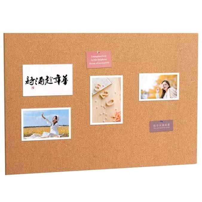 TERMURAH - A540 - Papan Catatan Memo Board Gabus Tebal Papan Mading Frameless Dengan Pin