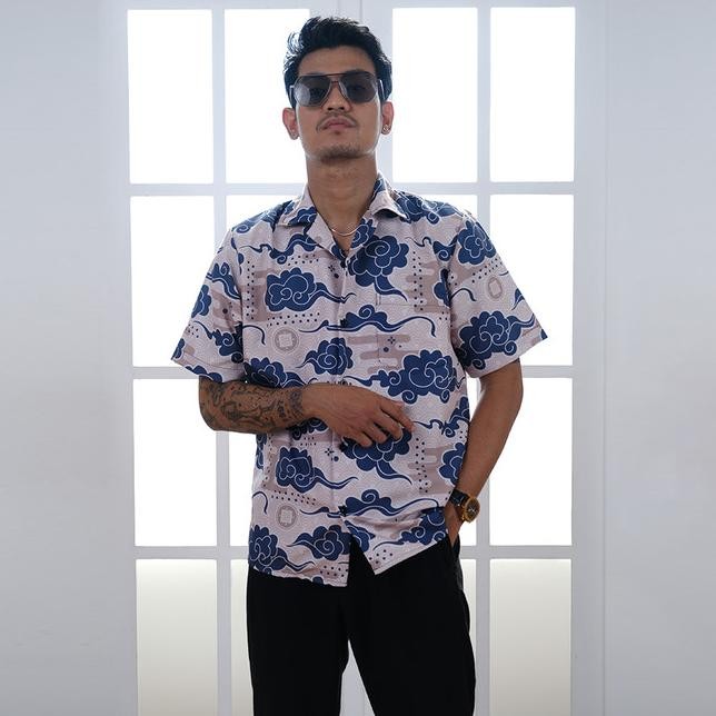 Dowear Baju Setelan Kemeja Laki Laki Motif Batik Pria Lengan Dek Kondangan Ern Batik Ental