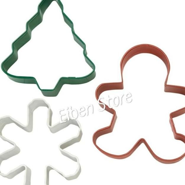 

Wilton Cookie Cutter Christmas Set-3 , Gingerbread, Tree, Snowflake