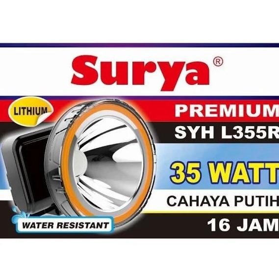 

TERSEDIA HEADLAMP / SENTER KEPALA SURYA SYH L355R PREMIUM 35 WATT ANTI AIR
