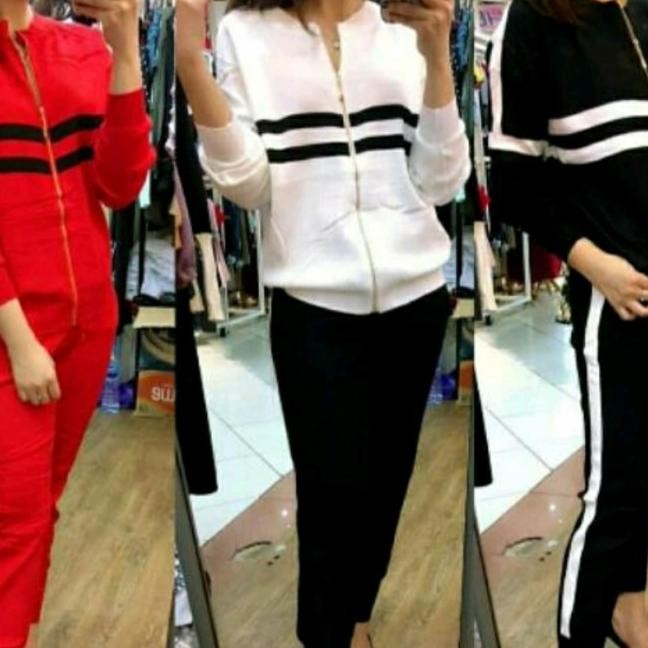 Set Wanita/Set Jaket Celana/Training/Set Santai /Baju Olahraga/Senam