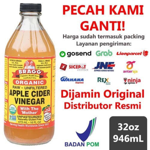 

MURAH P404 BRAGG Apple Cider Vinegar 473ml Cuka Apel FO404