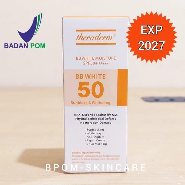 Theraderm Bb White Moisture Spf50 Whitening Sunblo Cream From Korea