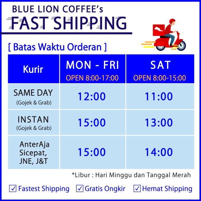 

Blue Lion Coffee Papua Natural Proses 1 Kg Kopi Arabica