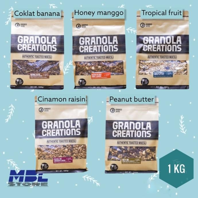

Hundred Seeds Granola creation 1 kg coklat banana cinammon raisin