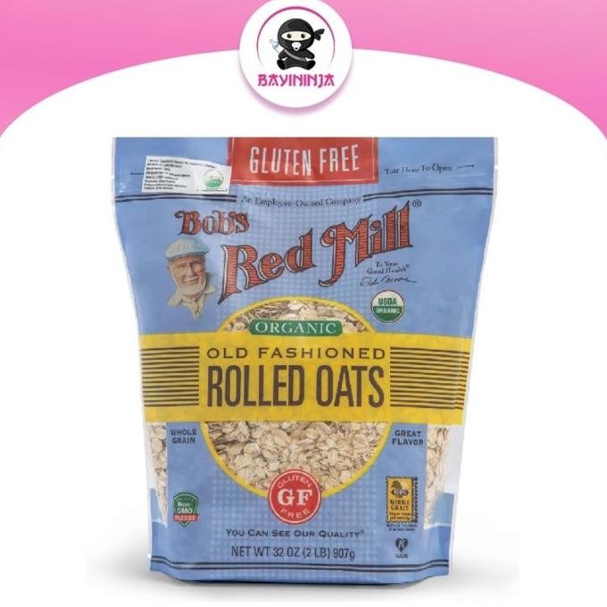 

BOBS RED MILL Gluten Free Organic Old Fashioned Rolled Oats 907 g