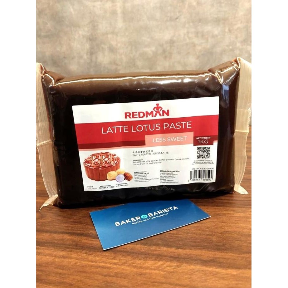 

redman mooncake filling Premium Latte Less Sweet Paste less sweet 1kg red man isian