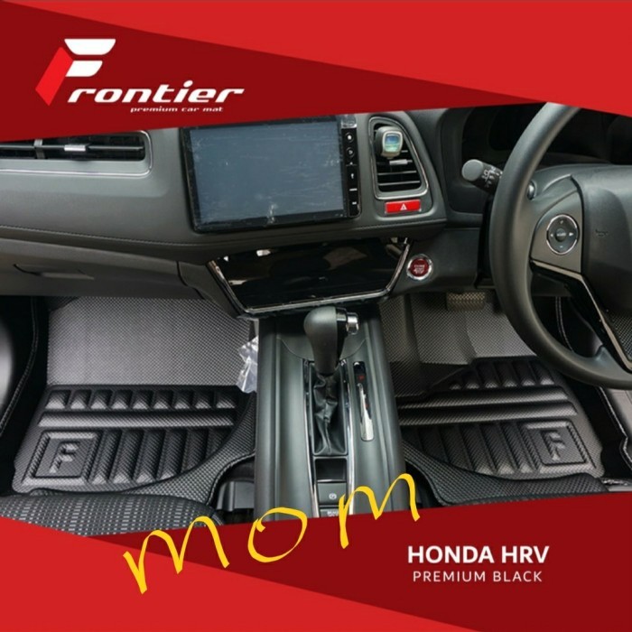 karpet mangkok mobil 5d frontier premium black hitam honda hrv 2 baris