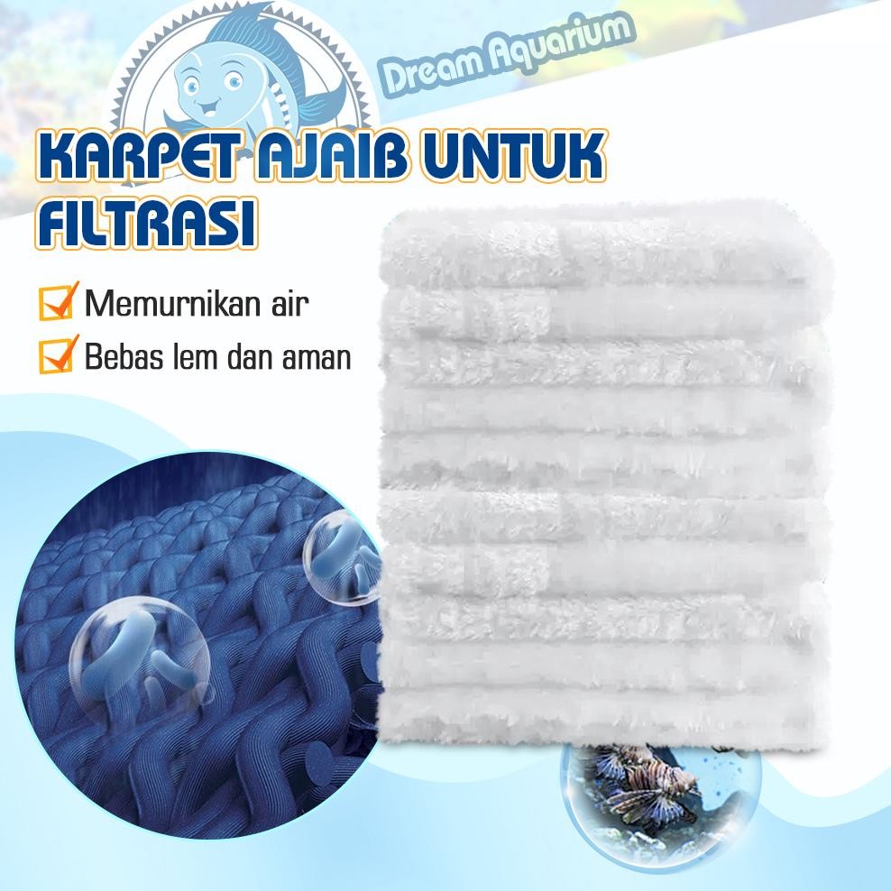 Filter Cotton Magic Carpet Media Filter Saringan Air Akuarium Kolam