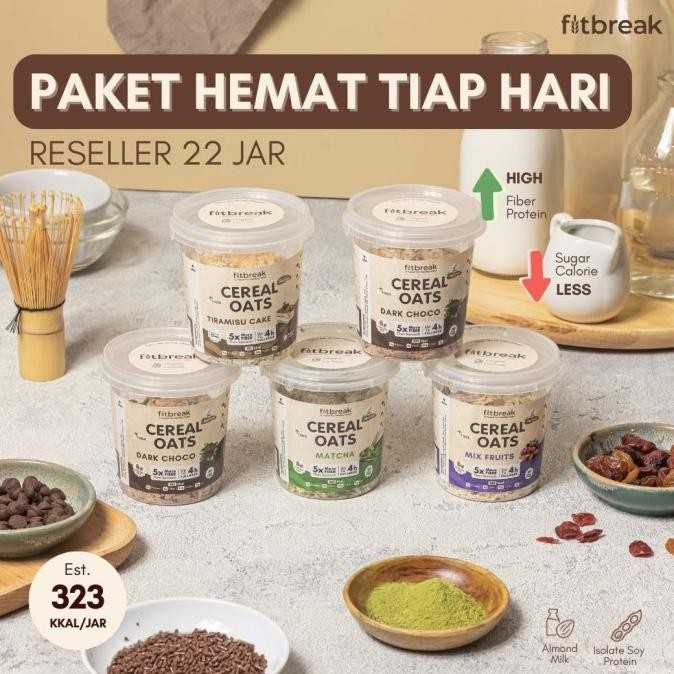 

PAKET HEMAT TIAP HARI / RESELLER 20 JAR SEREAL OATS SNACK CEMILAN