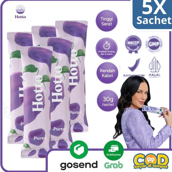 

PROMO EKONOMIS!!! Hotto Purto Official Indonesia 5 Sachet Multigrain with Purple Potato BPOM HALAL