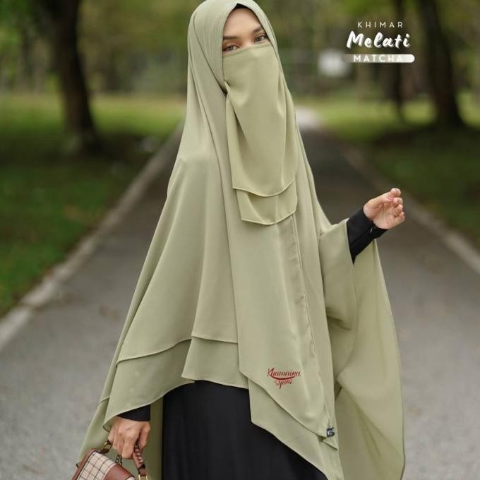KHIMAR CERUTI SYARI MELATI ORI KHUMAIRA FREE CADAR