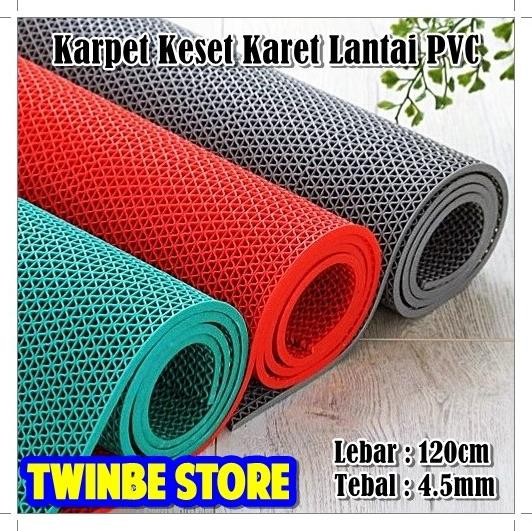 TERMURAH - Karpet Karet Lantai Kamar Mandi Meteran / Keset Lantai Anti Air Garasi