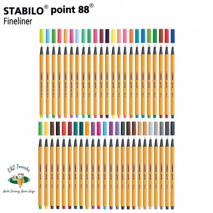 

Ready STABILO Set 47 pcs - point 88 All Color Pen Pulpen Fineliner