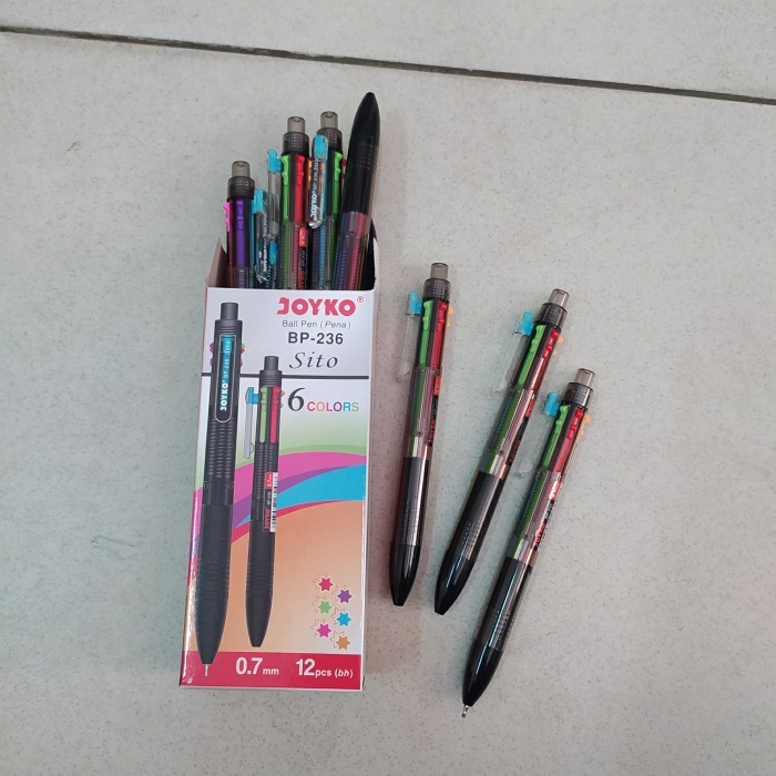 

Ready Ball Pen ( Pena) Joyko BP - 236 Sito 6 warna 0,7mm harga perlusin