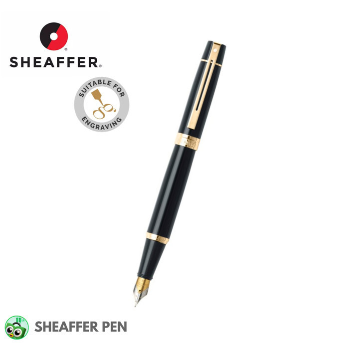 

Ready Sheaffer 300 Glossy Black with Gold Tone Fountain Pen