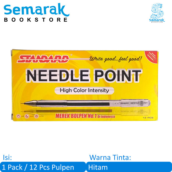 

Ready Standard Needle Point Pulpen Jel Lancip H2O Gel 0.28 - Hitam [1 Pack]