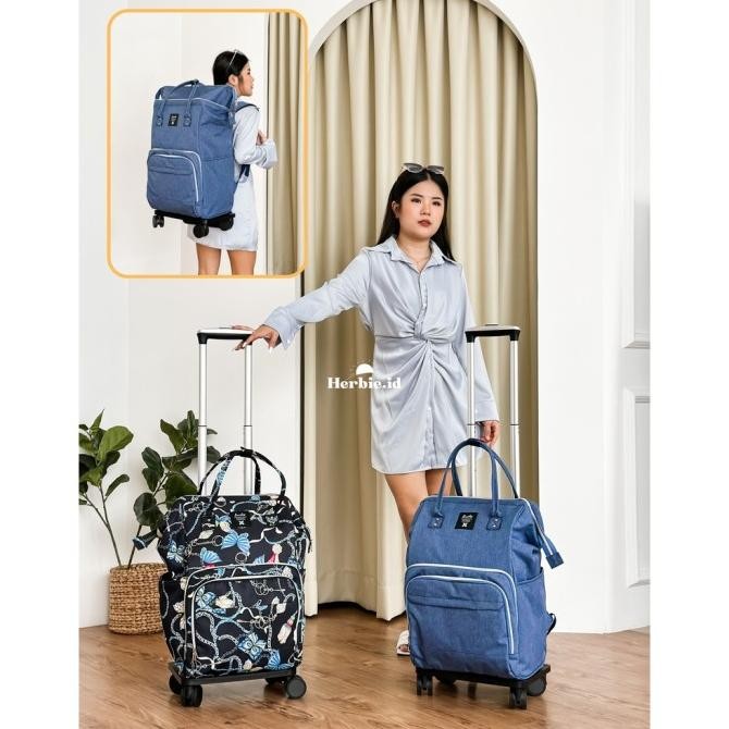 TAS RANSEL TROLI ANELLO BARLEY ORIGINAL BAHAN PARASUT RODA 4 #158-A