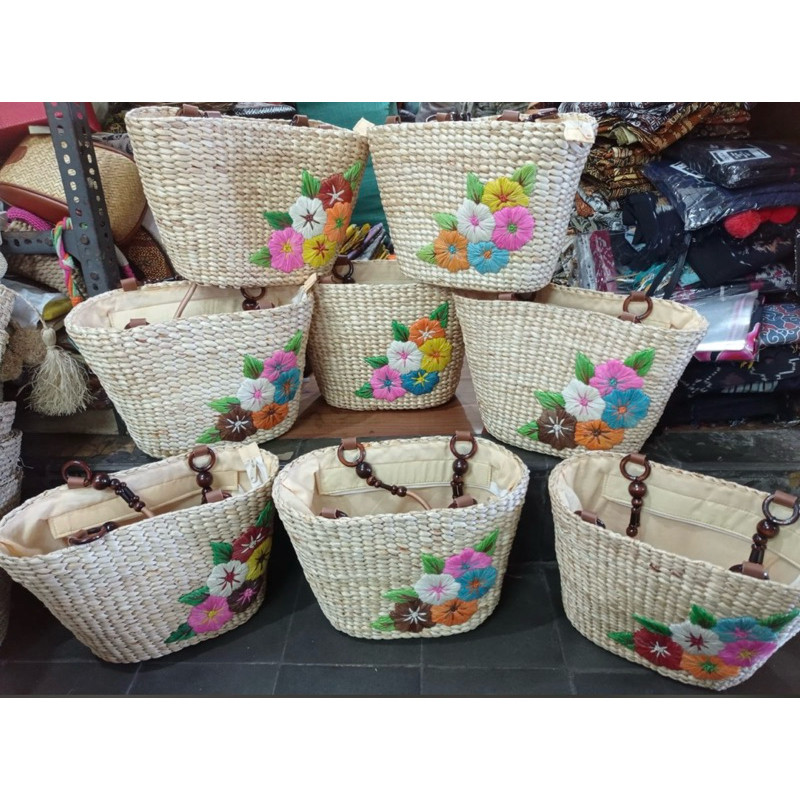 tas enceng ember sulam