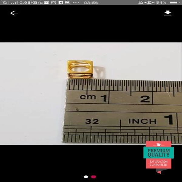 Grosir liontin emas asli kadar 875 huruf y square Elegan