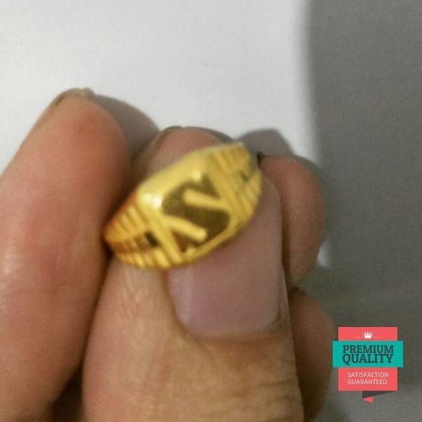 Murah Cincin anak emas asli kadar 700 huruf s Keren