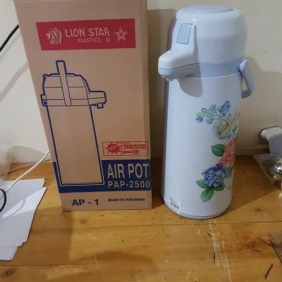Lion Star AP-1 PAP 2500 Thermos Airpot 2.5 Liter Biru Muda, Merah Muda, Cokelat