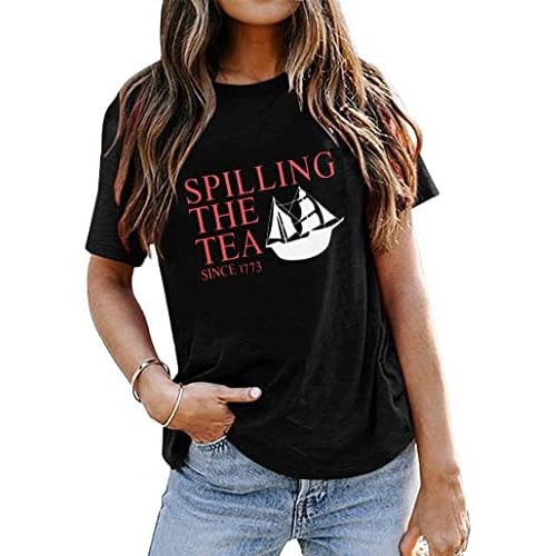 Kaos Menumpahkan Teh Sejak 1773 Kaos Patriotik Kaos Hari Peringatan 4 Juli Kaos Guru Sejarah Vintage