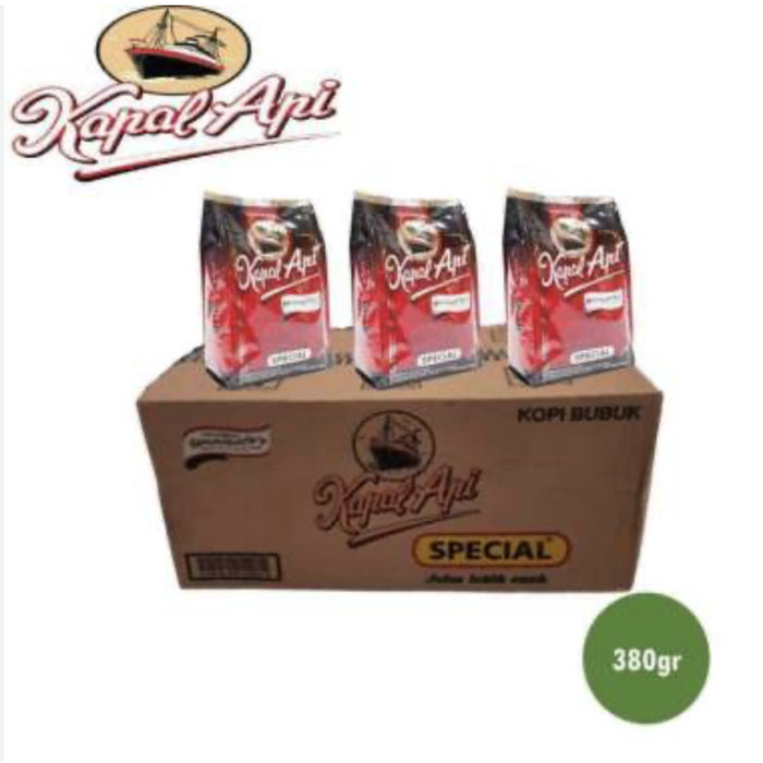 

Kopi kapal api 9 pack x 380g dus / Kopi Kapal Api 380g spesial karton