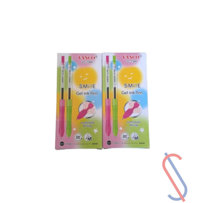 

^^^^^] Pulpen Vanco VC-1986 Smi)e Gel Ink Pen 0,5mm