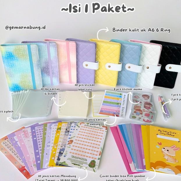 

Paket Binder Keuangan Lengkap A6 Set 10 Ziplo , Nabung Seru