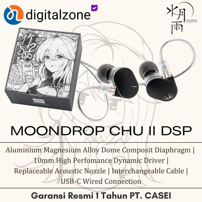 MOONDROP CHU II DSP IEM GARANSI RESMI CASEI - MOONDROP CHU 2 DSP 1911T