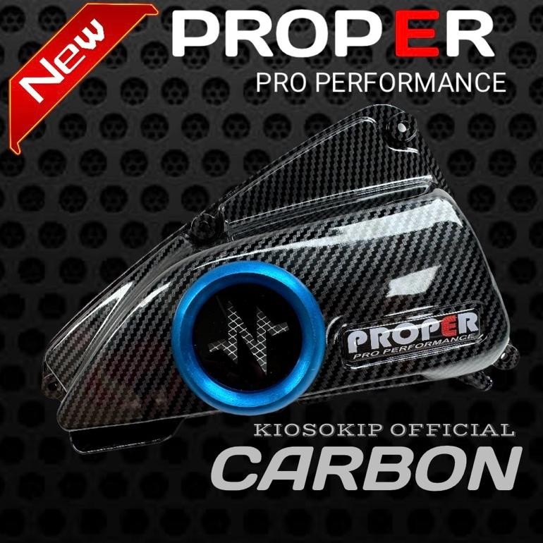 CORONG UDARA TUTUP FILTER BEAT CARBON CORONG DONAT KIPS RACING HONDA GENIO BEAT 2020 & SCOOPY 2024 C
