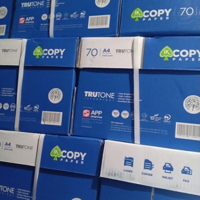 

Kertas merk IK copy paper A4 70 gram (1 dus)