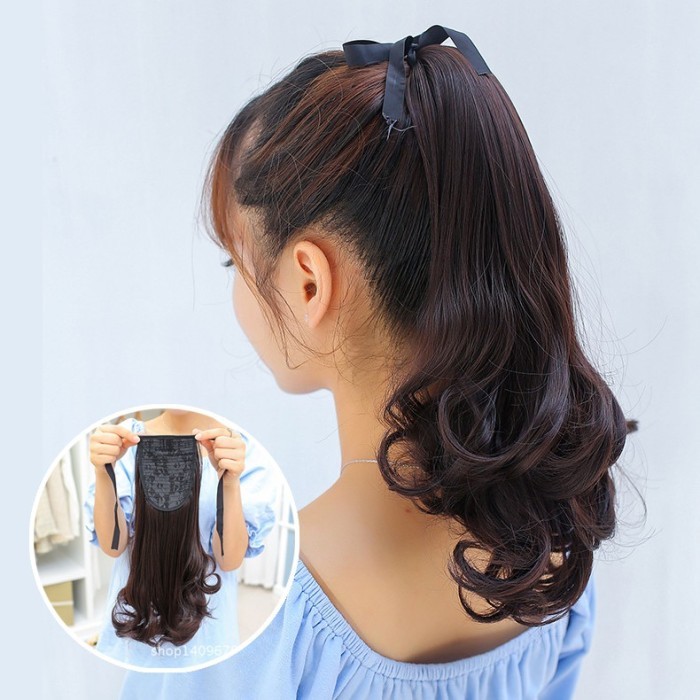 Ptw Ponytail Hair Extension Wavy Curly Kunciran Ikat Ekor Kuda Rambut