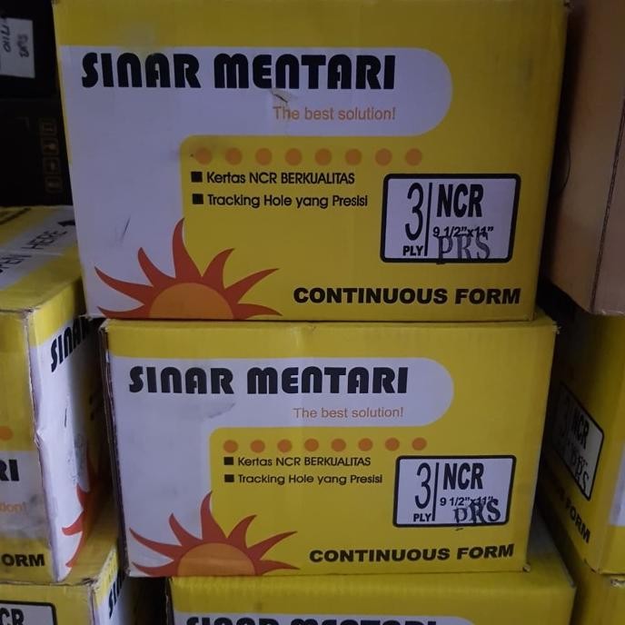 

BEBAS ONGKIR - KERTAS NCR MENTARI 3PLY 1/2 / CONTINUOUS FORM