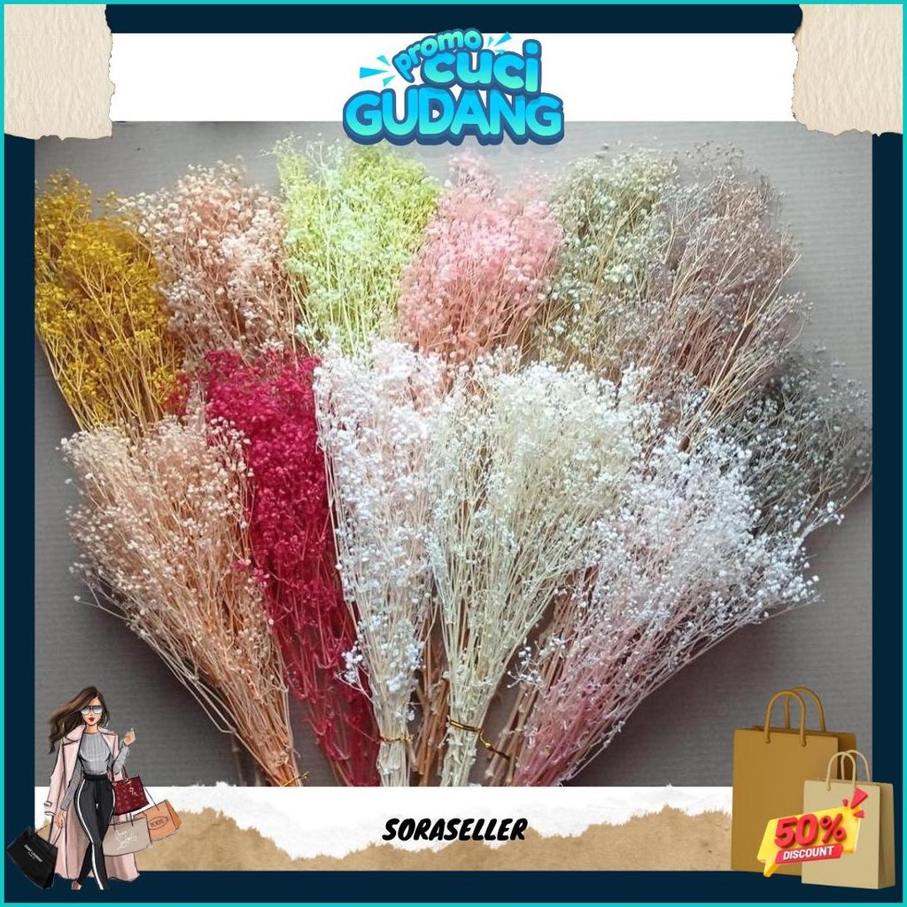 

Preserved Baby Breath Million Star 50Gram Per Pack Cod