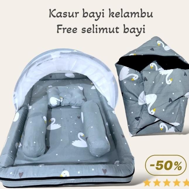 Set Kasur Bayi Kelambu Dan Selimut