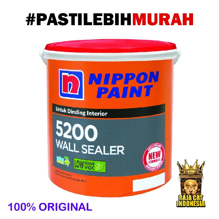 Cat Dasar Tembok Nippon Paint Wall Sealer Interior 5200 5 Kg Galon