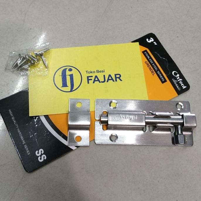 $$$$] Grendel slot kunci pintu jendela stainless 3 inch kamar mandi