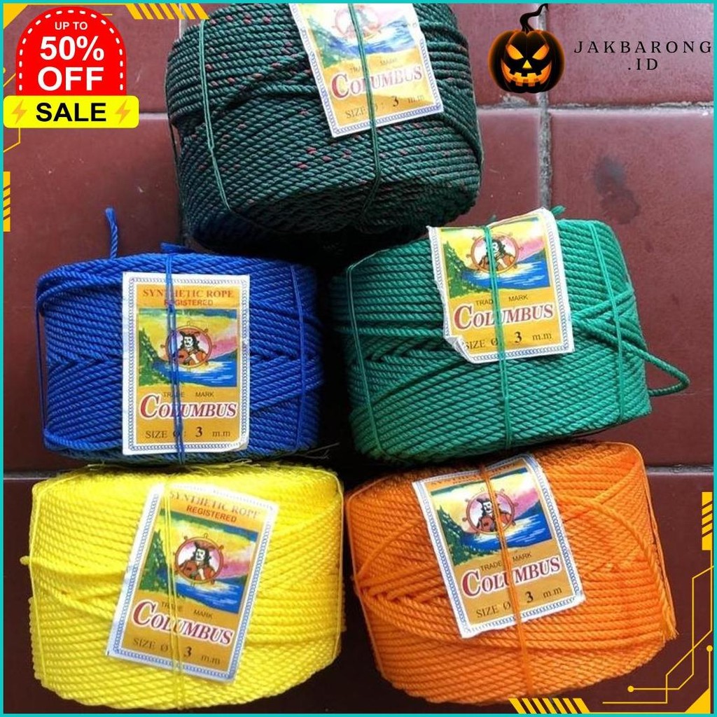 

Tali Tambang 3Mm / Tambang Pe 3Mm Columbus 150 Meter Bagus Original Produk