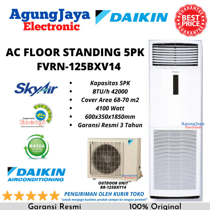 READY STOKKK AC STANDING FLOOR DAIKIN FVRN-125BXV14 5 PK UNIT ONLY (CIN SERANG)
