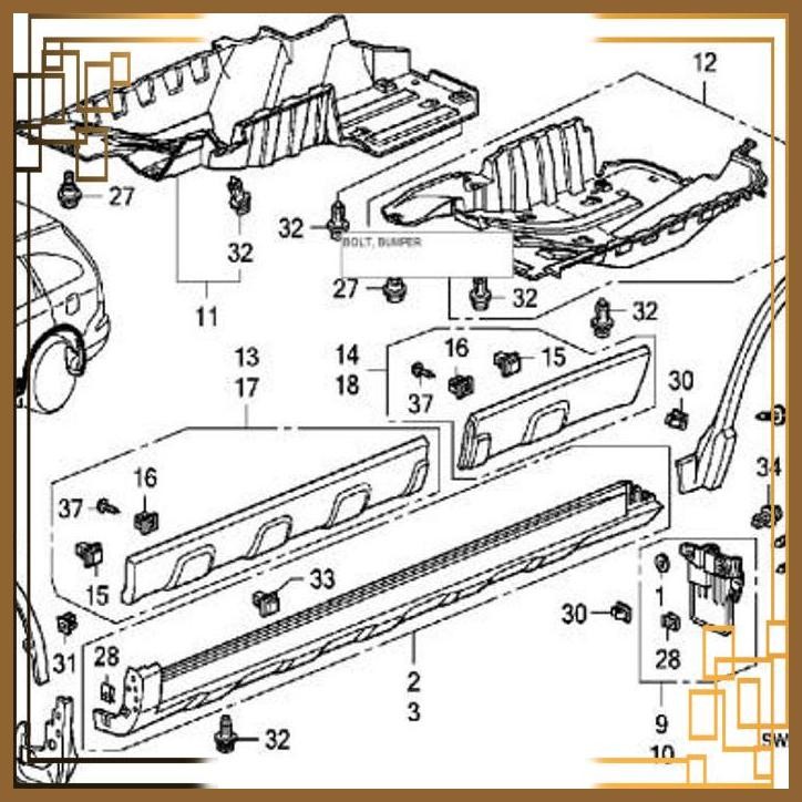 [PTH] List Over Fender Belakang CRV 2008-2012, Crv Gen 3